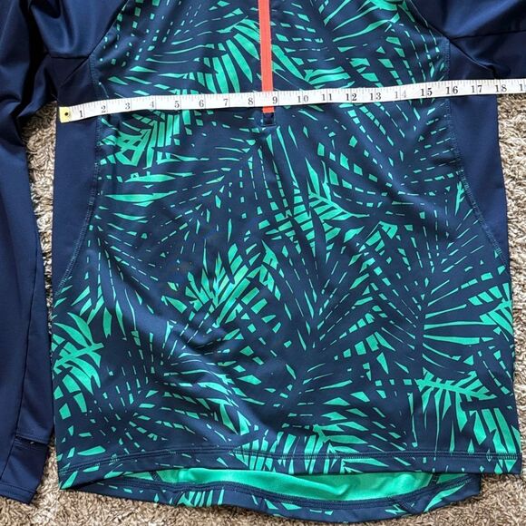 Ralph Lauren RLX Blue & Green 3/4 Zip, Thumb Holes, Size Medium - Picture 3 of 6